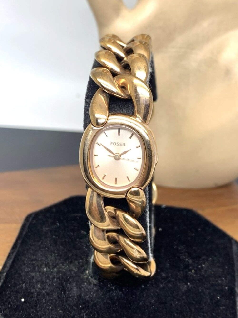 Fossil Women's Watch ES3459 Quartz Rose Gold Tone Stainless Steel 20mm